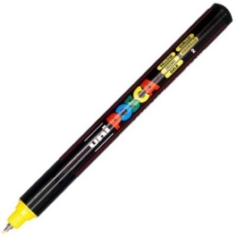 Marker UNI PC-1MR 0. 7 mm varf metalic fin galben Posca