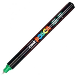 Marker UNI PC-1MR 0. 7 mm varf metalic fin verde Posca