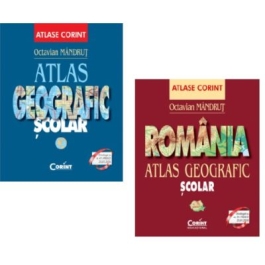 Pachet Atlas geografic scolar General si Atlas geografic scolar Romania - Octavian Mandrut
