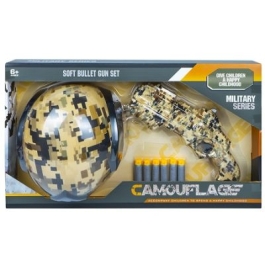 Pistol  gloante burete si casca