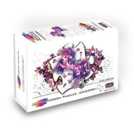 Puzzle din lemn multicolorat Unicorn 110 piese