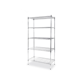 Raft 5 polite metalic depozitare, sustine 80 kg/polita, otel cromat, 455x910x(H)1830 mm, Hendi