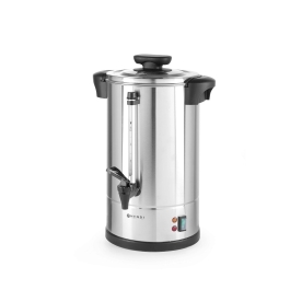 Boiler pentru bauturi calde cu pereti dubli Hendi, 1300 W, 10 L, Temp 30 - 100 gr C , Argintiu, sistem inchidere 