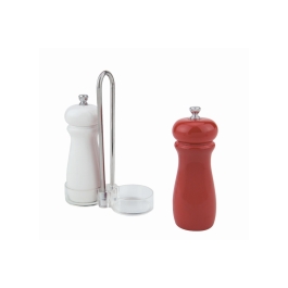 Suport rasnite sare/piper, acril si inox, dimensiuni 125x55x18hmm