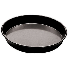 Tava pizza, rotunda, tabla neagra, diametru 320mm, inaltime 25mm