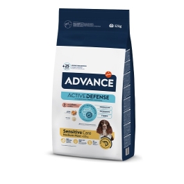 Hrana uscata, cu Somon si orez 12 kg,  Advance Dog Sensitive 