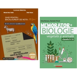 Pachet Bacalaureat Biologie 2025 clasele 9-10. Ghid pentru nota 10 si Memorator - Stelica Ene Irina Kovacs