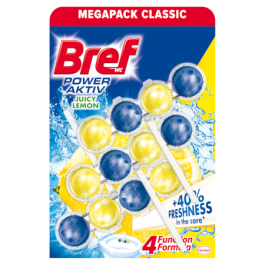 Bref Odorizant toaleta Power Aktiv Lemon  3x50 g