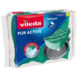 Bureti pentru vase din teflon, 2 buc, Vileda - Pur Active