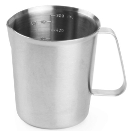 Cana gradata 1 lt, Inox, Hendi, 120x(H)135 mm