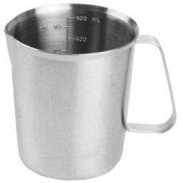 Cana gradata inox 0,5 lt, Hendi, constructie solida, dimensiuni 90x(H)110 mm.