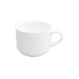 Ceasca pentru ceai, capacitate 206ml, din portelan super-vitrifiat, culoare alba