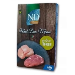 Hrana umeda pisici, 6x70 g, N&D Cat Meat Duo Menu Natural