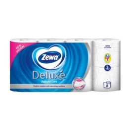 Zewa Deluxe Hartie igienica Delicate Care, 3 straturi, 8 role