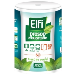 Elfi Prosop de bucatarie laminat 50 m, 2 straturi, 1 rola
