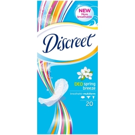 Discreet Absorbante Deo Spring Breeze, 20 buc
