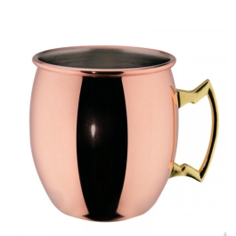 Cana, capacitate 400ml, din inox, placat cu strat de cupru