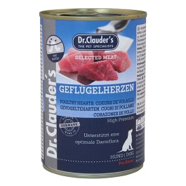 Hrana umeda, Caini, 400 g, cu Inimi de pui, Dr. Clauder`s Selected Meat 