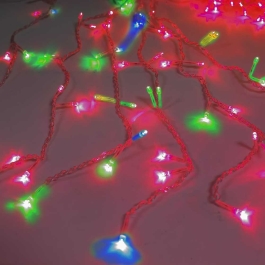 Instalatie Tip Ploaie, 140 Becuri, 0.5 m x 2 m, Multicolora