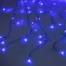 Instalatie Tip Ploaie, 400 Becuri, 0.5 m x 6 m, Albastra