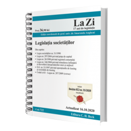 Legislatia societatilor. Cod 722. Actualizat la 16. 10. 2020 - Smaranda Angheni