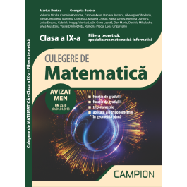 Culegere de matematica. Filiera teoretica, specializarea matematica-informatica. Clasa a 9-a. Semestrul 2 - Marius Burtea