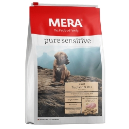 MERA Hrana Uscata Caini Pure Sensitive Junior Curcan si Orez 12.5 kg