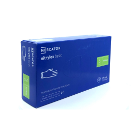 Manusi unica folosinta nitril nepudrate marimea S albastre 100buc, Mercator