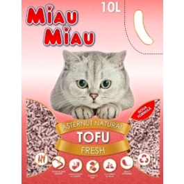 MIAU MIAU Asternut igienic pentru Pisici Tofu Fresh, 10 l