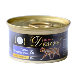 MIAU MIAU DESIRE Conserva Ton File si Peste Alb in Gelatina 85g