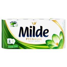 Milde Premium Hartie igienica Energy Green, 8 role
