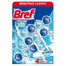 Bref Odorizant Toaleta Power Aktiv Ocean, 3X50 g