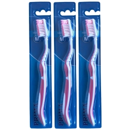 Pachet Periuta de dinti Classic culoare Roz, x3, Medium, Prima 