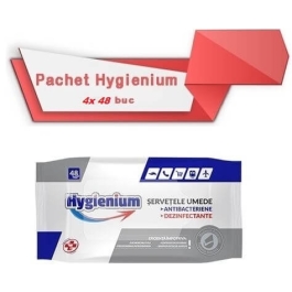 Pachet Hygienium Biocid Servetele umede dezinfectante maini 4 x 48 buc, avizat Ministerul Sanatatii
