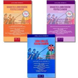 Set Petricica - Admiterea la Academia de Politie 2025 conform programa DOOM 3. Gramatica limbii romane si Limba engleza pentru examene