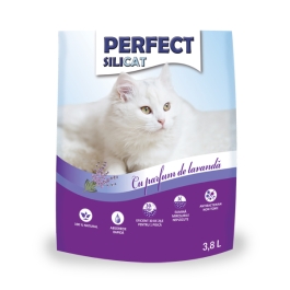 Perfect SiliCat cu parfum de lavanda, 3,8 litri