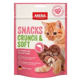 Biscuiti Pisici Snacks Crunch Soft Somon 200 g Mera