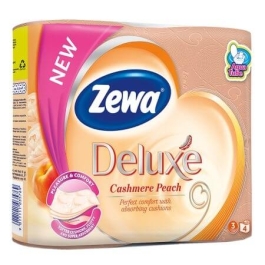 Zewa Deluxe  hartie igienica Cashmere Peach, 3 straturi, 4 role