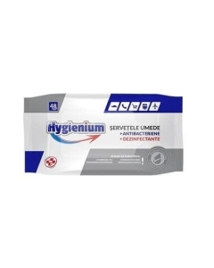 Hygienium Biocid Servetele umede dezinfectante maini 48 buc, avizat Ministerul Sanatatii